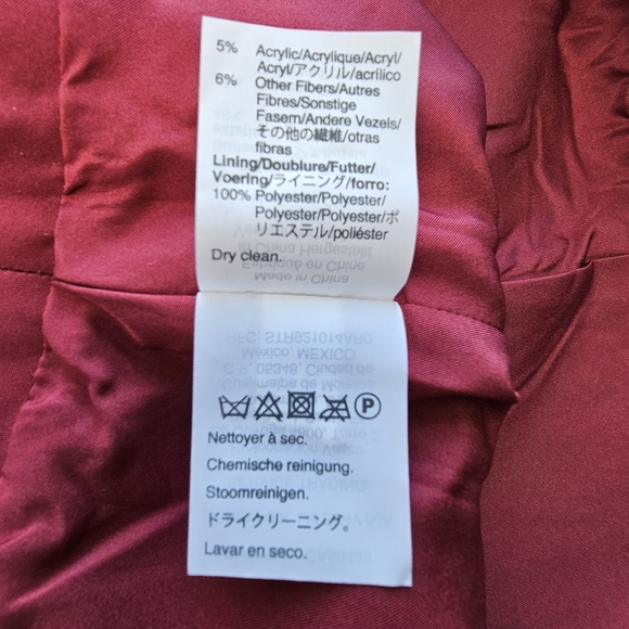 New J.Crew Red Wool Blend Lined Pencil Skirt Size 6P - Picture 4 of 10